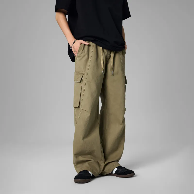 KM Casual Pants Unisex Khaki-3
