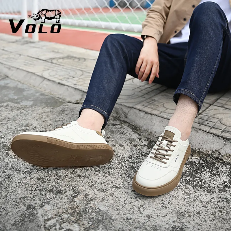 VOLO Small White Shoes Low-Top Skateboard Shoes Men's-6