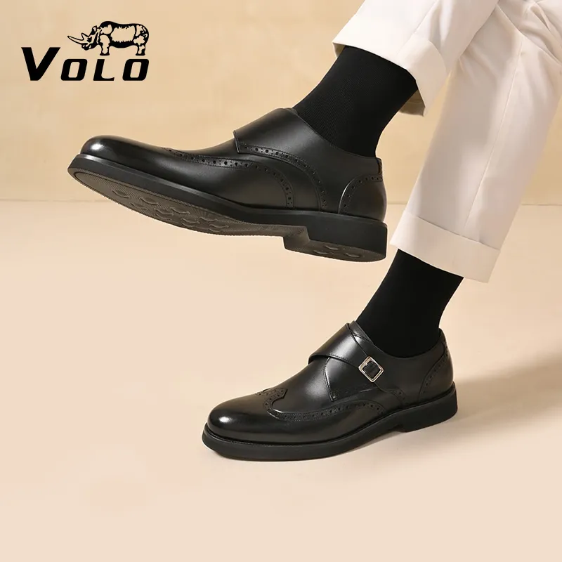 VOLO Derby Shoes Dress Shoes Men's Black-4