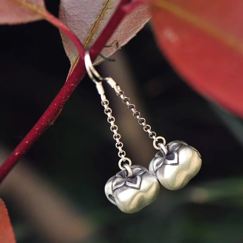 JINLUWANG 990 Foot Silver Earrings Women's-1