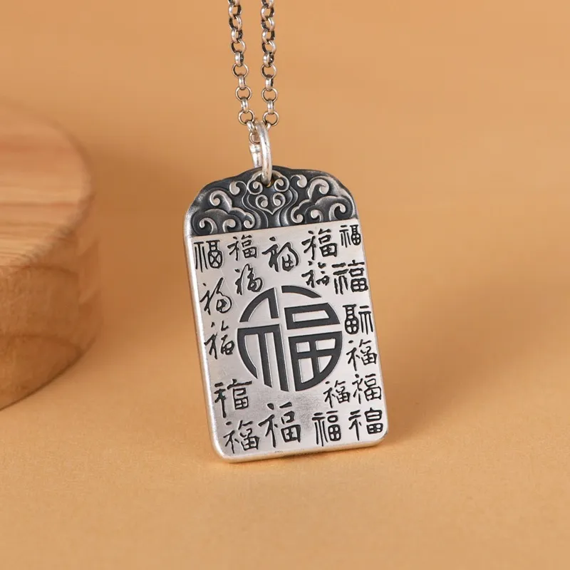 JINLUWANG 999 Fine Silver Pendants Unisex-1