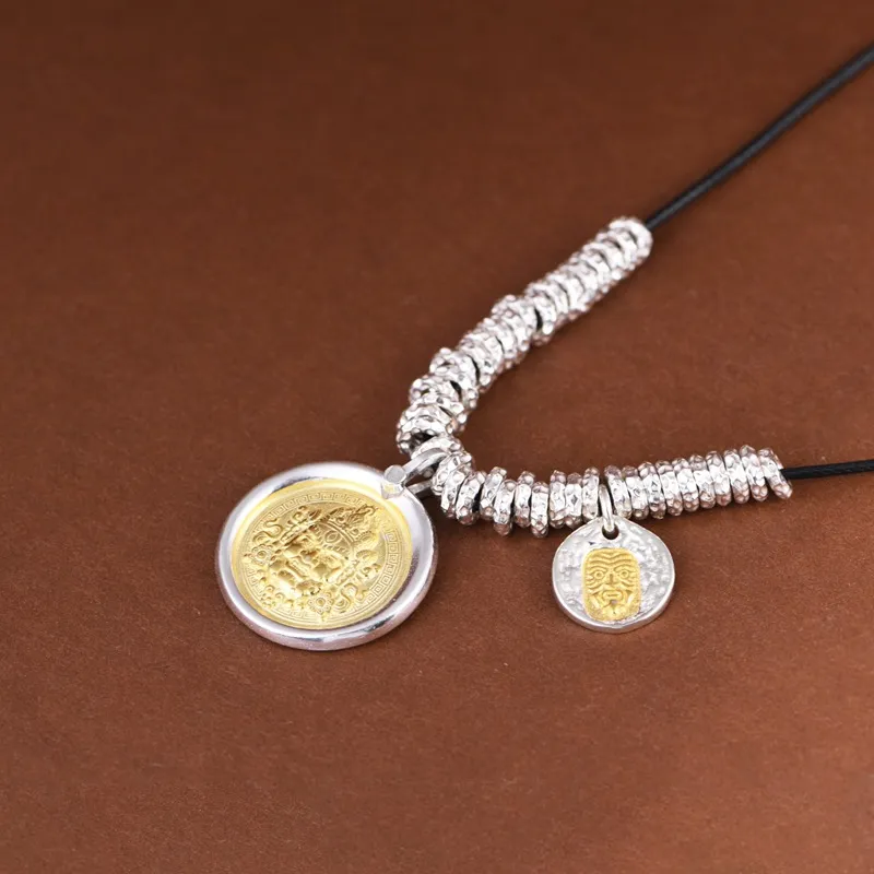 JINLUWANG 925 Sterling Silver Necklaces Unisex-2
