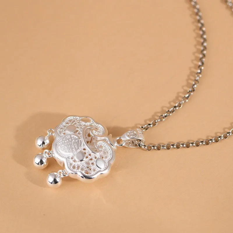JINLUWANG Foot Silver 990 Pendants Women's-2