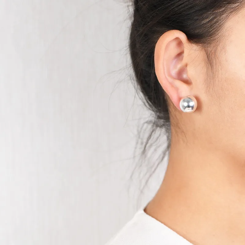 JINLUWANG S925 Silver Stud Earrings Women's-3