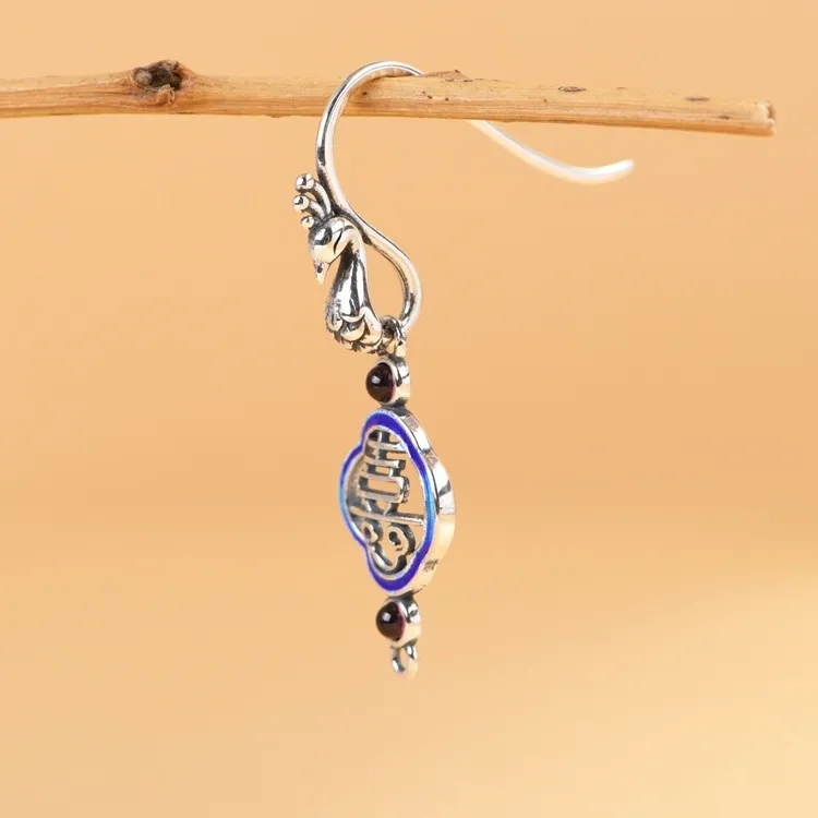 JINLUWANG S925 Silver Earrings Accessories Hoop Earrings Women's-3