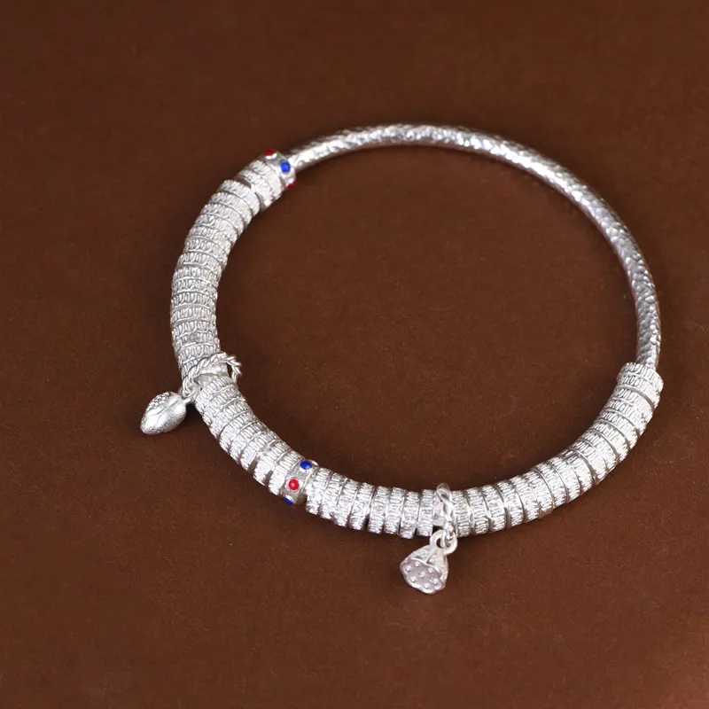 JINLUWANG 999 Fine Silver Sterling Silver Bracelets Women's-1