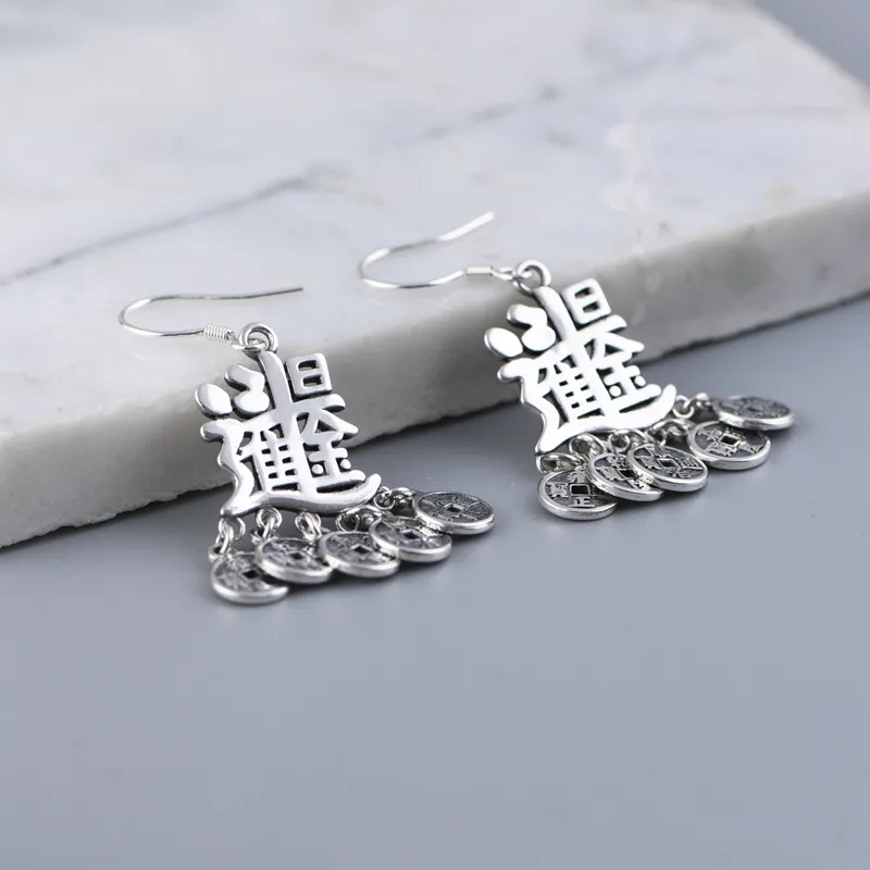 JINLUWANG S925 Silver Earrings Women's-2