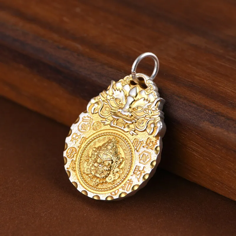 JINLUWANG 999 Fine Silver Pendants Unisex-4