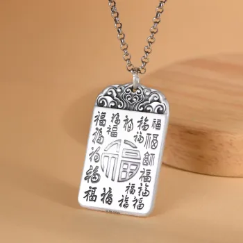 JINLUWANG 999 Fine Silver Pendants Unisex