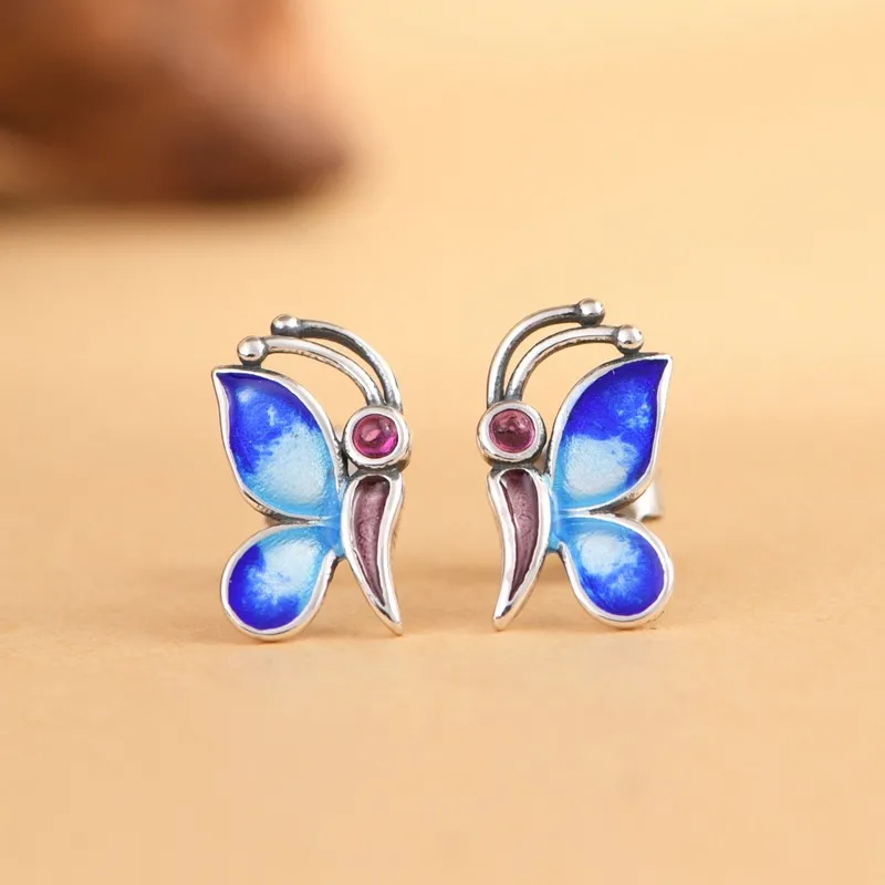 JINLUWANG 925 Sterling Silver Stud Earrings Women's-1