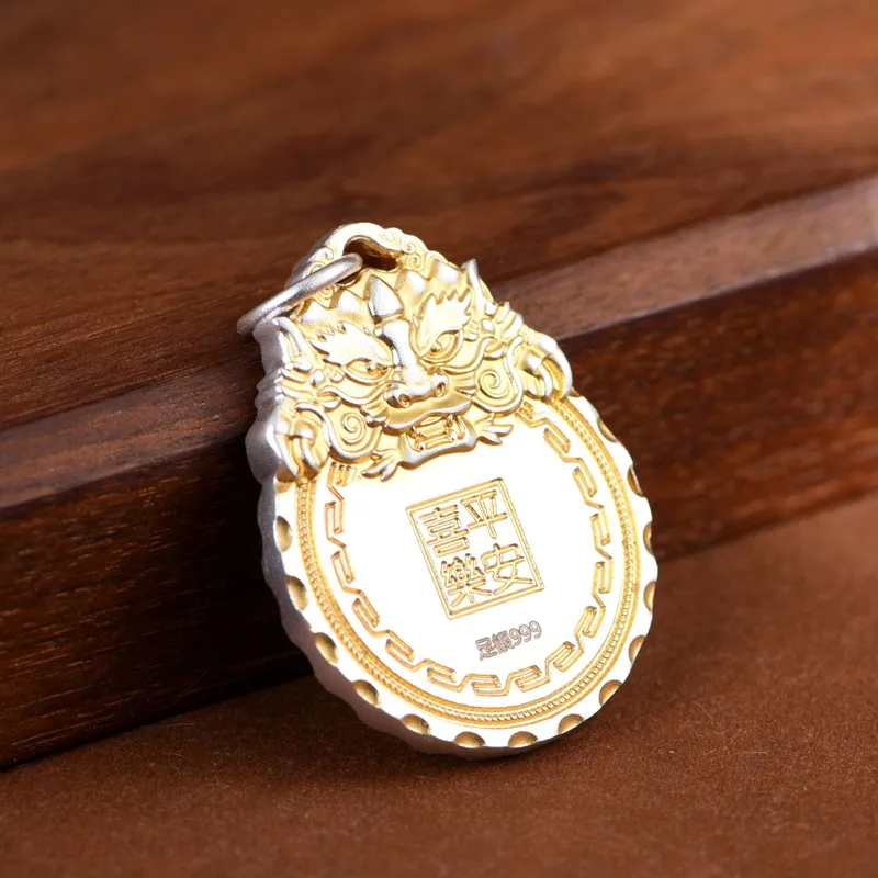 JINLUWANG 999 Fine Silver Pendants Unisex-2