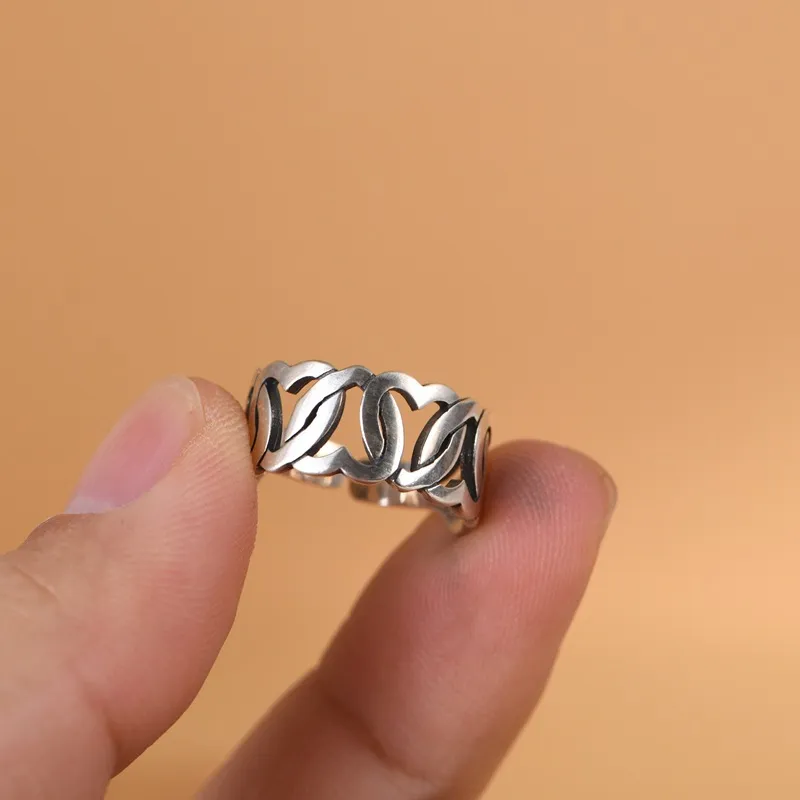JINLUWANG S925 Silver Rings Women's-4