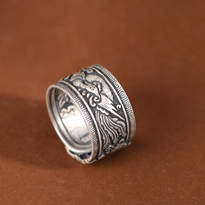 JINLUWANG 990 Fine Silver Rings Women's-3