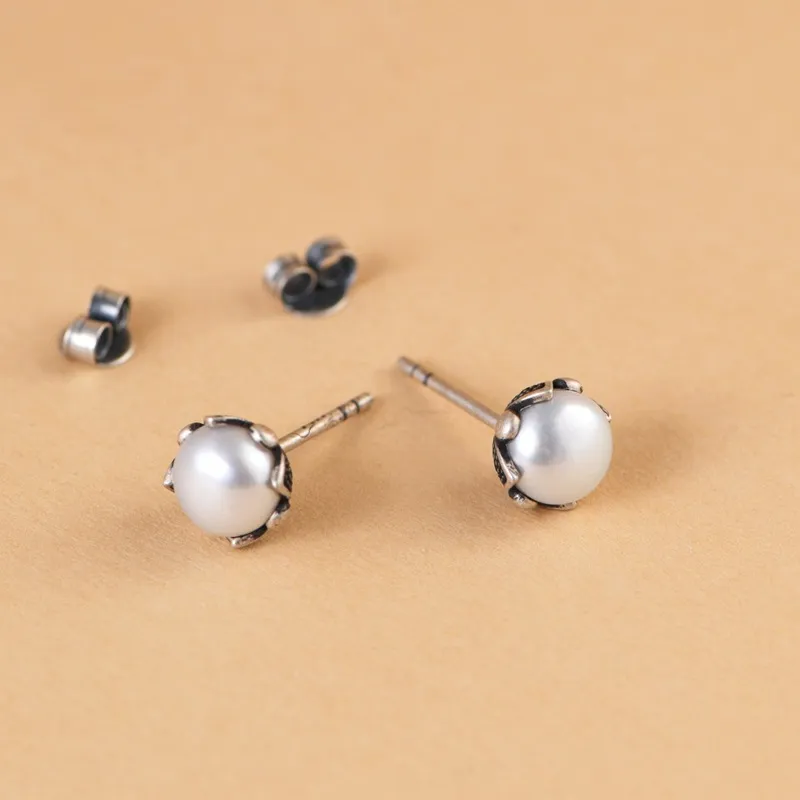 JINLUWANG S925 Silver Stud Earrings Women's-2