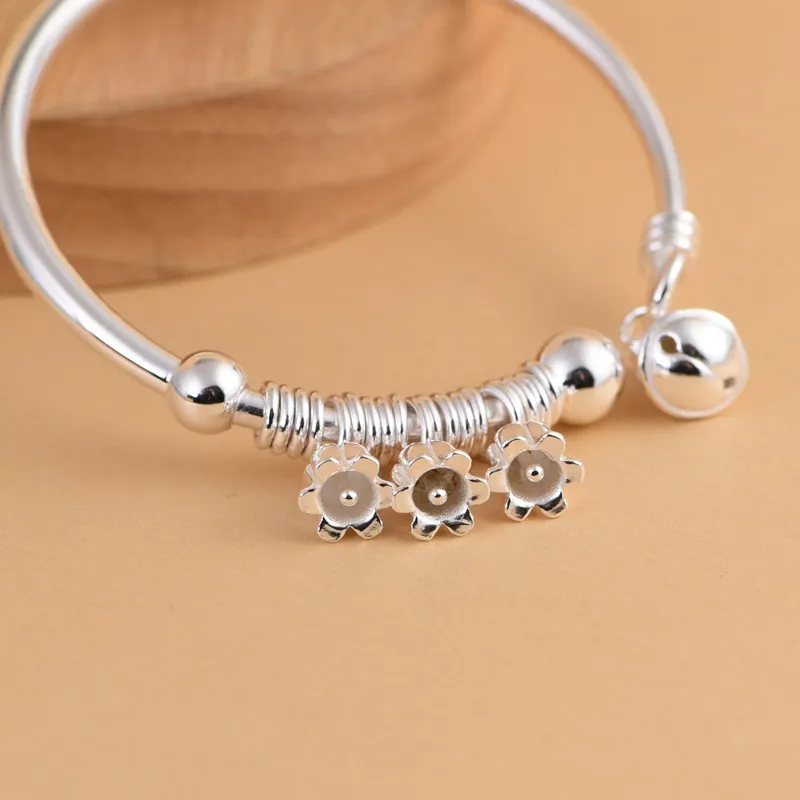 JINLUWANG 999 Fine Silver Sterling Silver Bracelets Women's-2