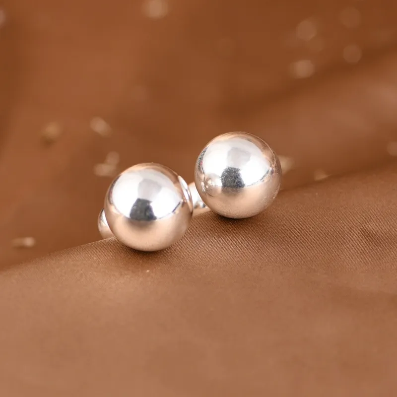 JINLUWANG S925 Silver Stud Earrings Women's-4
