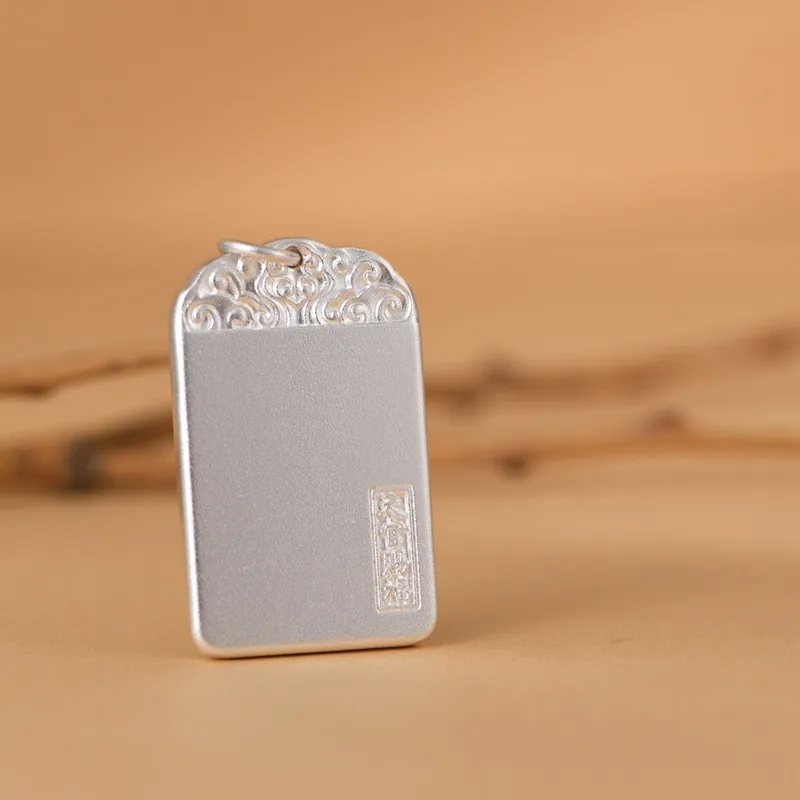 JINLUWANG Foot Silver 990 Pendants Unisex-3