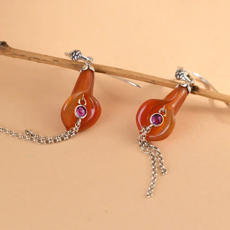 JINLUWANG 925 Sterling Silver Earrings Women's-4
