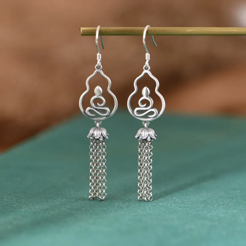 JINLUWANG S925 Silver Earrings Women's-1