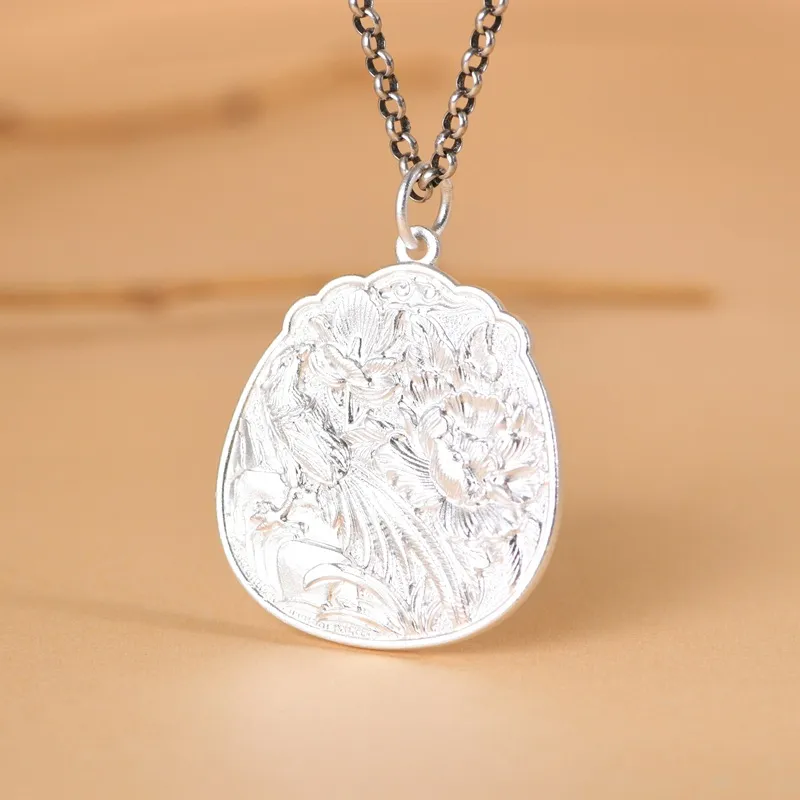 JINLUWANG 999 Fine Silver Pendants Unisex-5