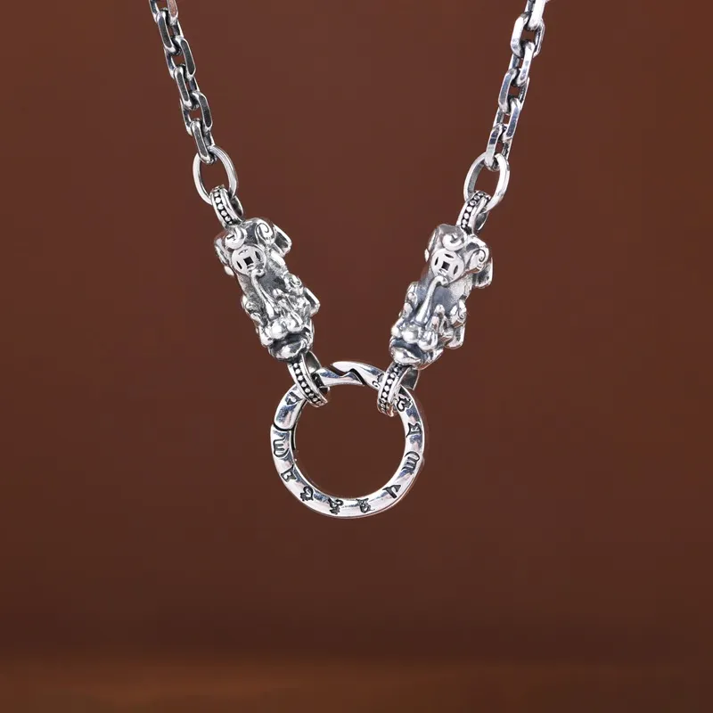 JINLUWANG 925 Sterling Silver Necklaces Unisex-2