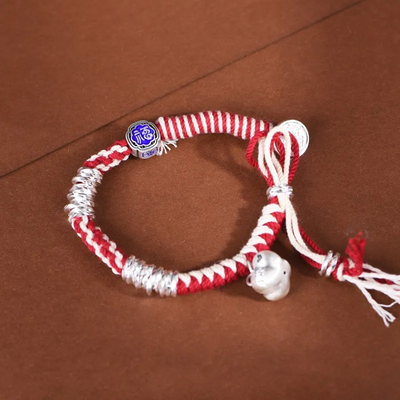 JINLUWANG 990 Silver Bracelets Women's-4