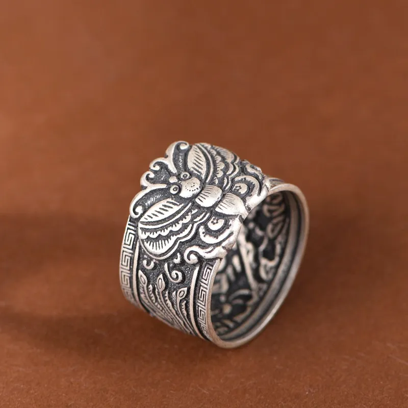 JINLUWANG 990 Fine Silver Rings Women's-2