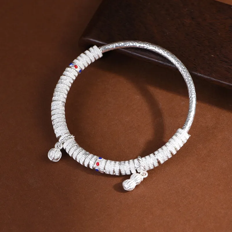 JINLUWANG 999 Fine Silver Sterling Silver Bracelets Women's-1