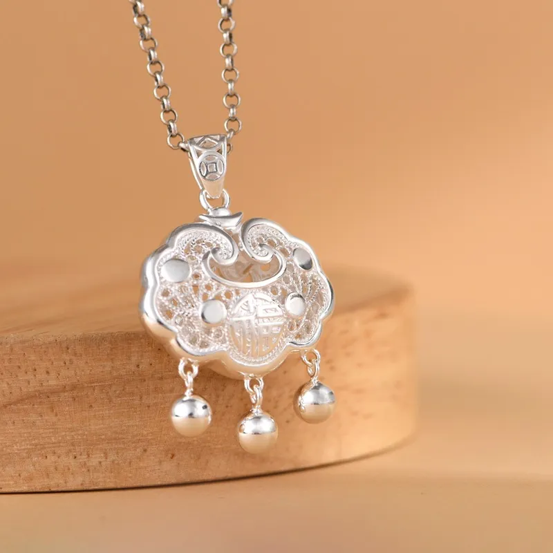 JINLUWANG Foot Silver 990 Pendants Women's-3