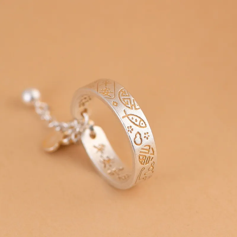 JINLUWANG 999 Fine Silver Rings Women's-3