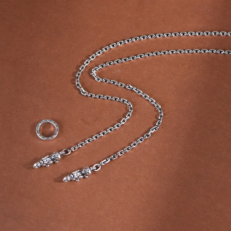 JINLUWANG 925 Sterling Silver Necklaces Unisex-1