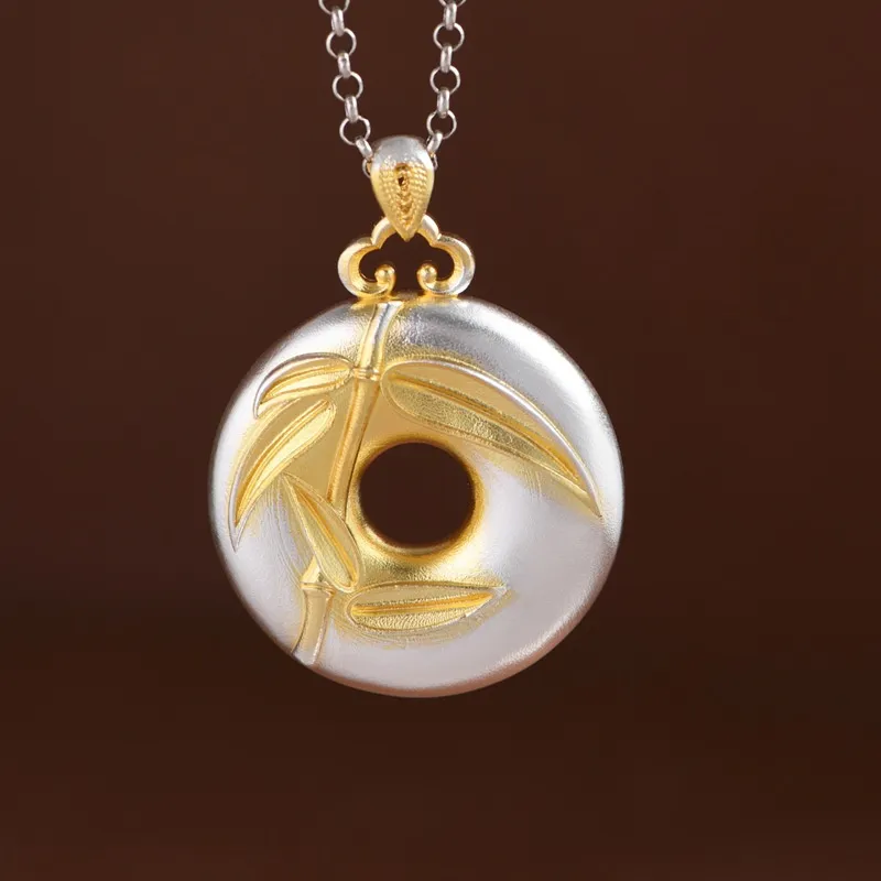 JINLUWANG 999 Fine Silver Pendants Women's-4