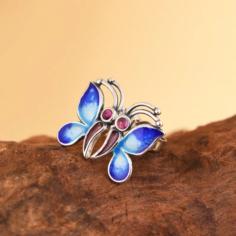 JINLUWANG 925 Sterling Silver Stud Earrings Women's-2