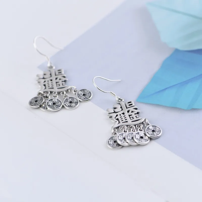 JINLUWANG S925 Silver Earrings Women's-3