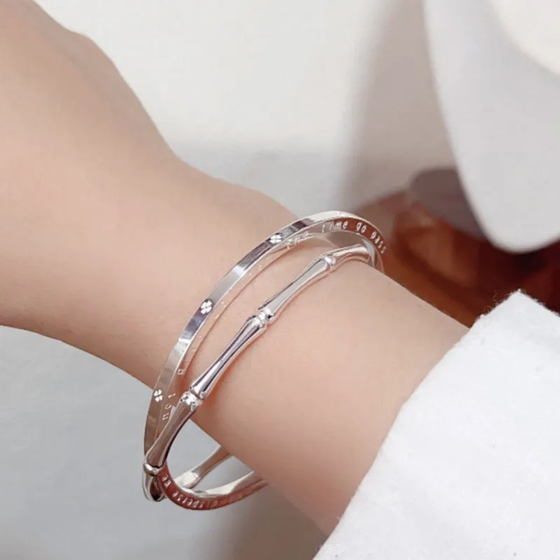 JINLUWANG 999 Fine Silver Sterling Silver Bracelets Women's-4