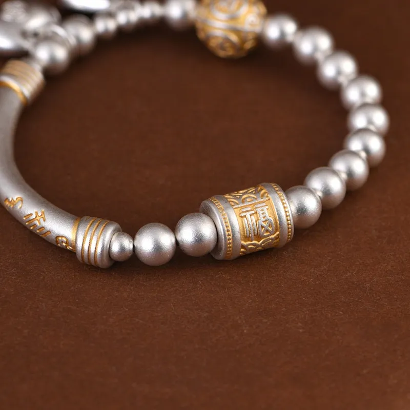 JINLUWANG 999 Fine Silver Bracelets Unisex-3