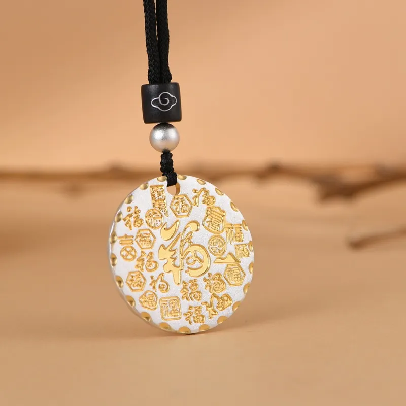 JINLUWANG 999 Fine Silver Necklaces Unisex-1