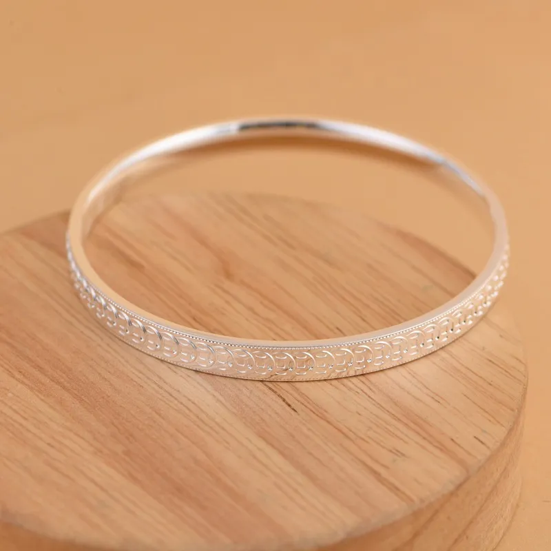 JINLUWANG 999 Fine Silver Sterling Silver Bracelets Women's-3