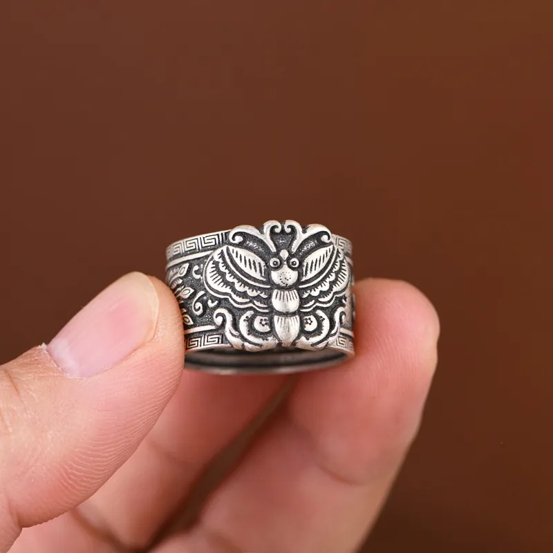 JINLUWANG 990 Fine Silver Rings Women's-4