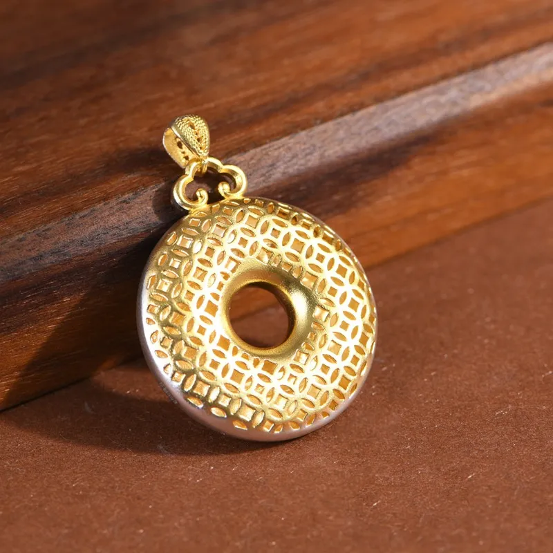 JINLUWANG 999 Fine Silver Pendants Women's-3