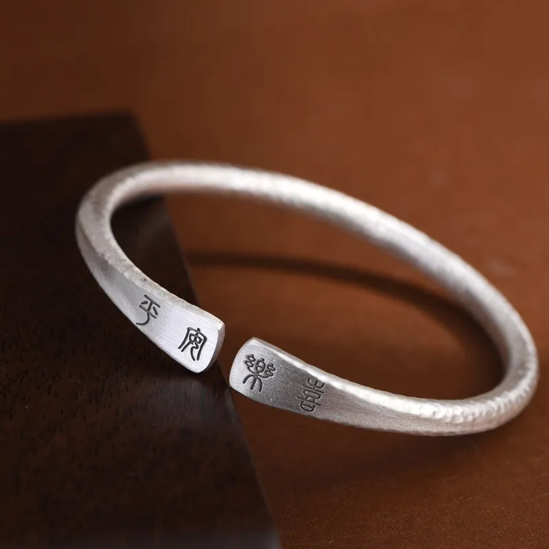 JINLUWANG 999 Fine Silver Sterling Silver Bracelets Women's-4