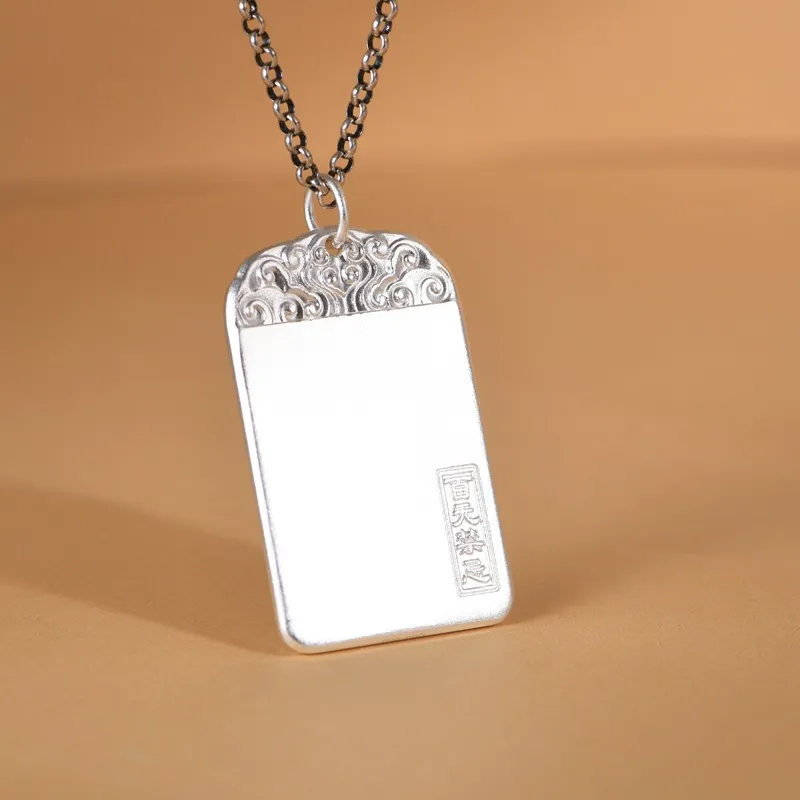 JINLUWANG 999 Fine Silver Pendants Unisex-4