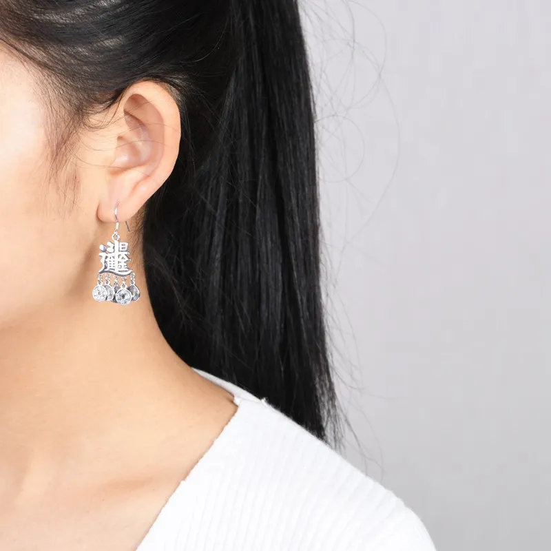 JINLUWANG S925 Silver Earrings Women's-4