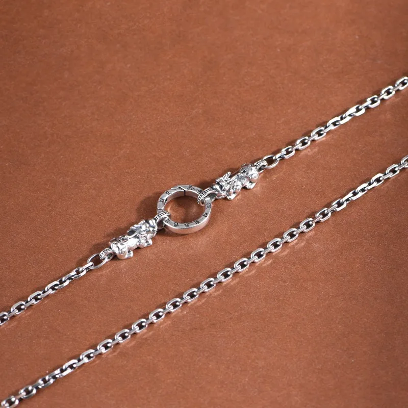 JINLUWANG 925 Sterling Silver Necklaces Unisex-3