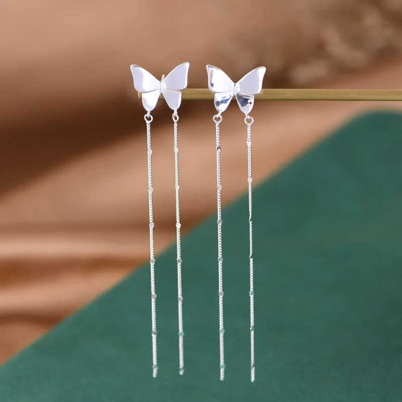 JINLUWANG S925 Silver Drop Earrings Unisex-1