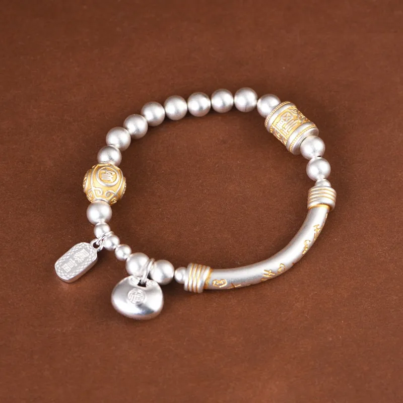 JINLUWANG 999 Fine Silver Bracelets Unisex-1