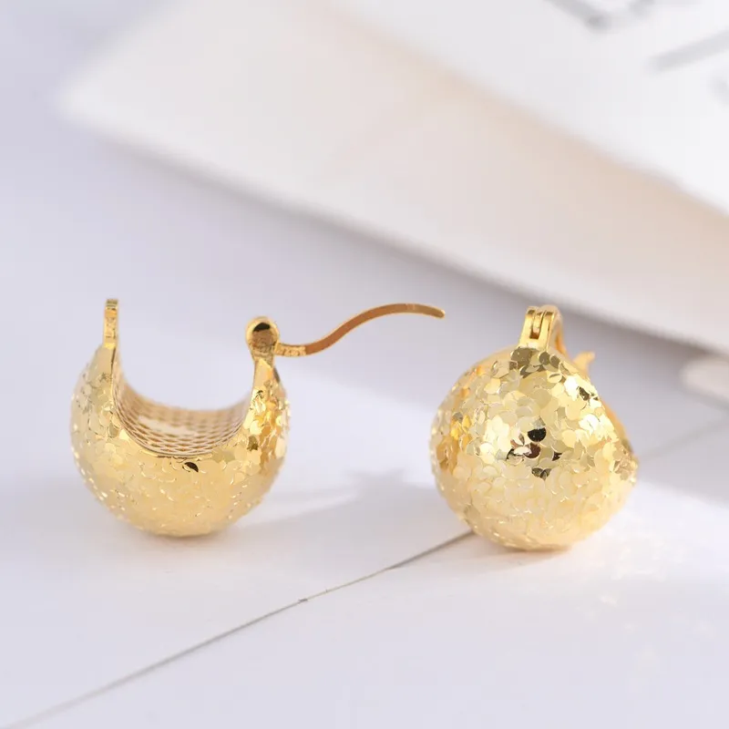 JINLUWANG S925 Silver plated Gold Earrings Women's-4