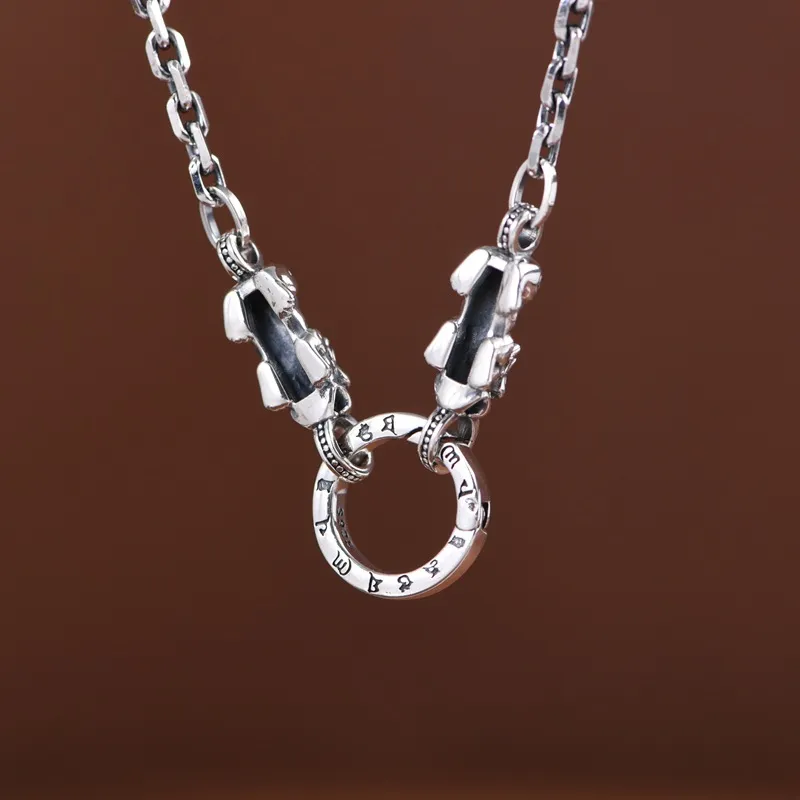JINLUWANG 925 Sterling Silver Necklaces Unisex-5