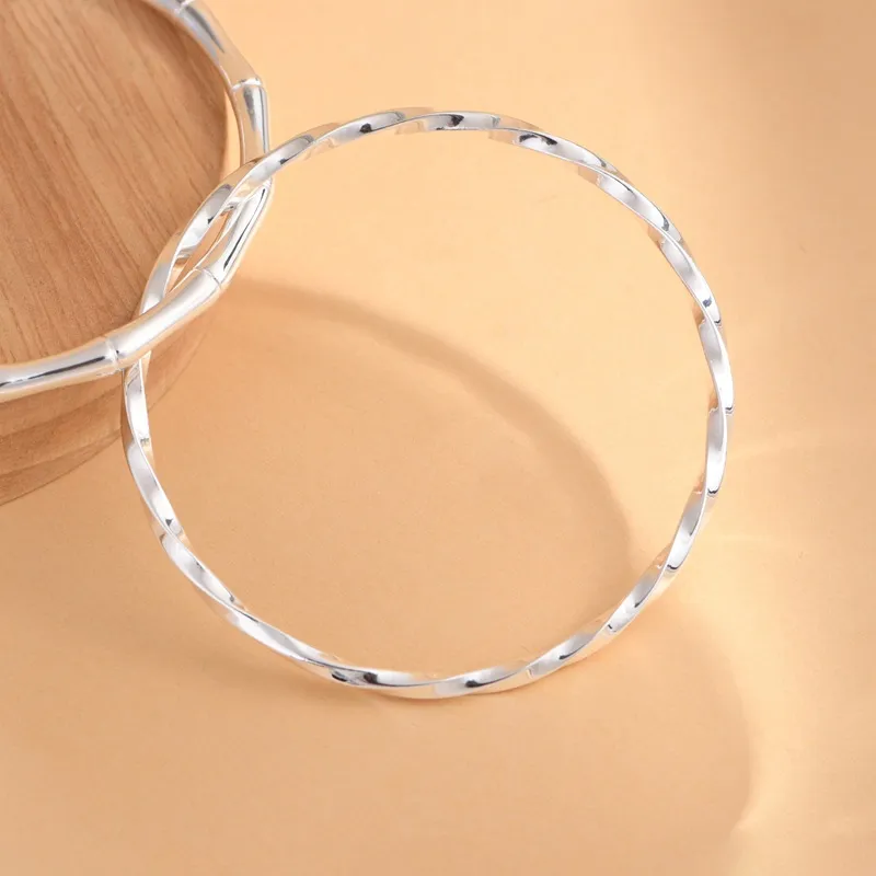 JINLUWANG 999 Fine Silver Sterling Silver Bracelets Women's-3