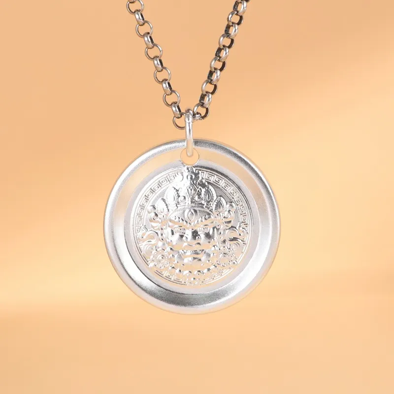 JINLUWANG 999 Fine Silver Pendants Unisex-5